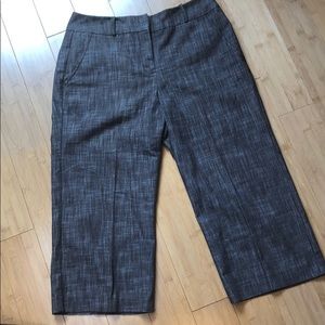 Sandro brown linen look crop pants culottes 8